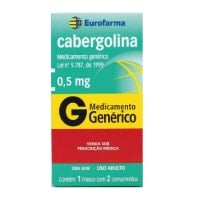 Cabergolina 0,5mg/tablet / 2 tablets Farmácia