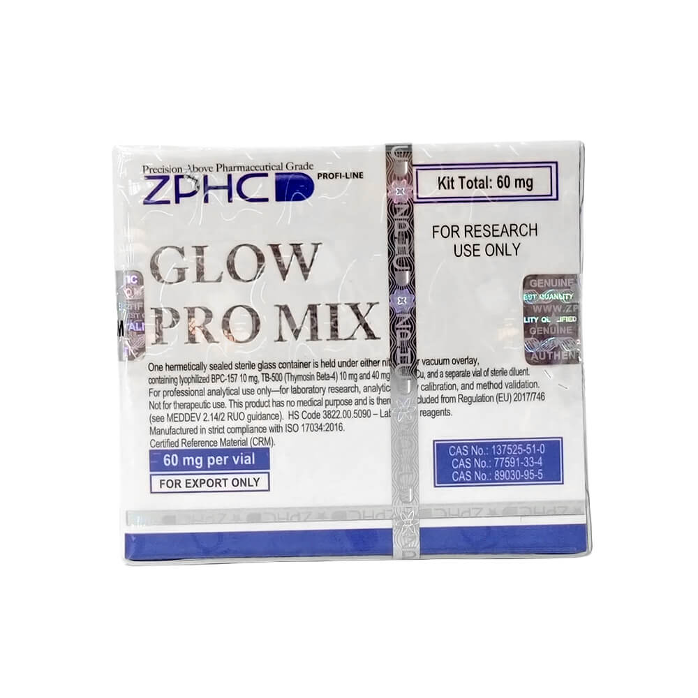 Glow Pro Mix 60mg ZPHC – (BPC-157 + TB-500 + GHK-Cu) 60mg x 1 vial ZPHC